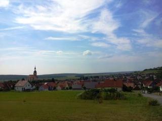 Blick vom Bauplatz nach Süden über Oberelsbach