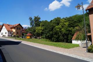 Blick auf den Bauplatz in nördliche Richtung