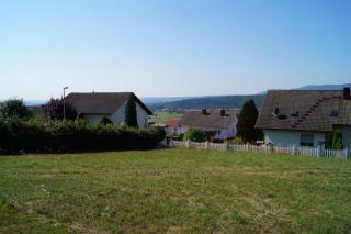 Blick vom Bauplatz ins südliche Umland